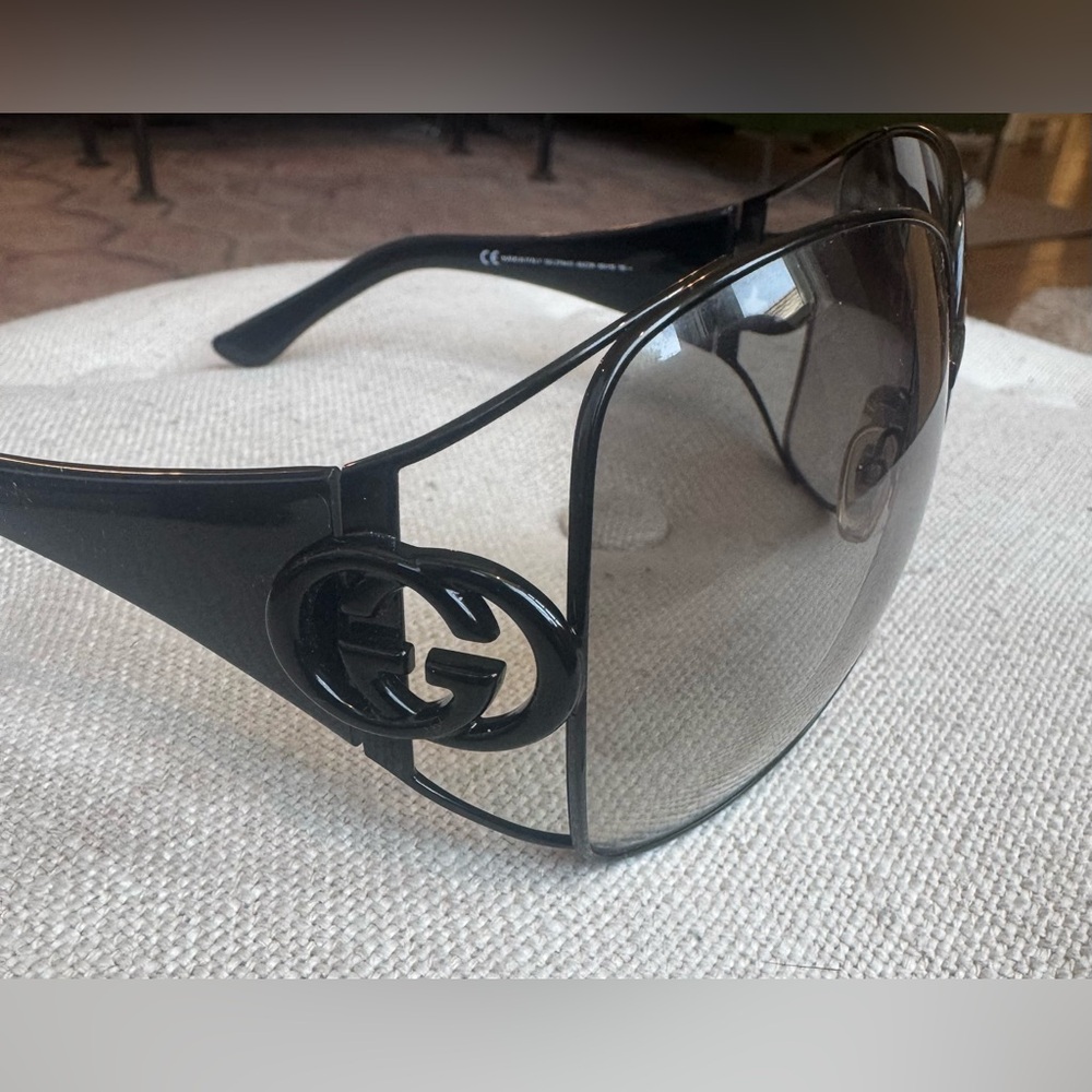 Gucci Sunglasses GG 2794/S 65ZZR  All Black Wrap Vintage Rare Oversized